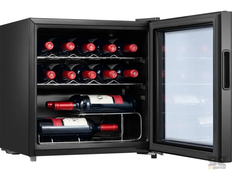 Tesla RW044M ugradna vinska vitrina, kapacitet:14 boca, metalne police, ŠxDxV:442x472x492
