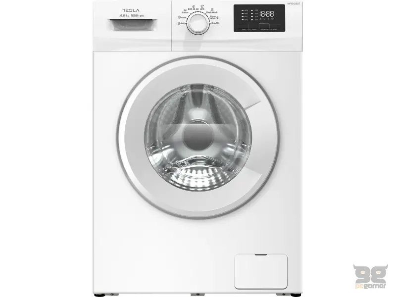 Tesla WF61030T veš mašina, kapacitet: 6kg, 1000 ob/min, LED displej, 8 programa, dubina 47 cm