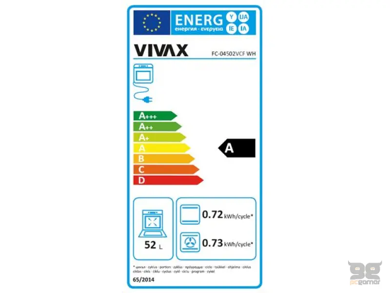VIVAX HOME električni šporet s/k FC-04502VCF WH