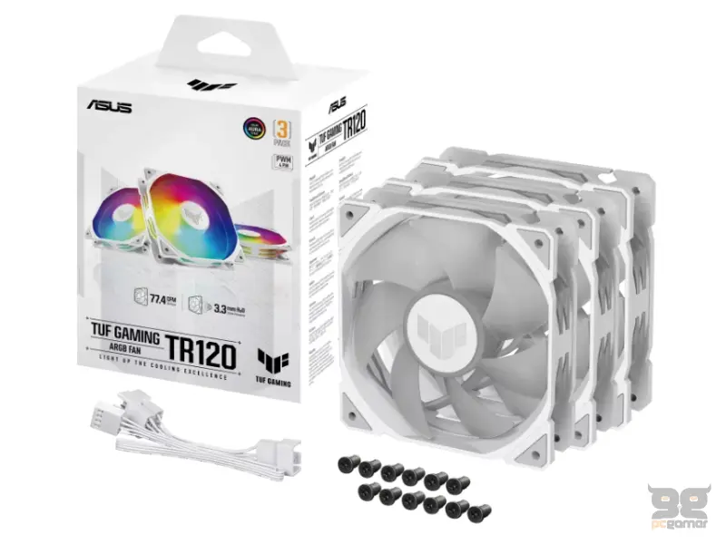 ASUS TUF GAMING TR120 ARGB WHITE EDITION 3IN1 ventilator 