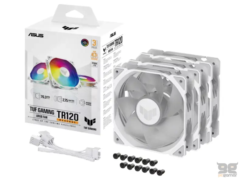 ASUS TUF GAMING TR120 ARGB REVERSE WHITE 3IN1 ventilator 