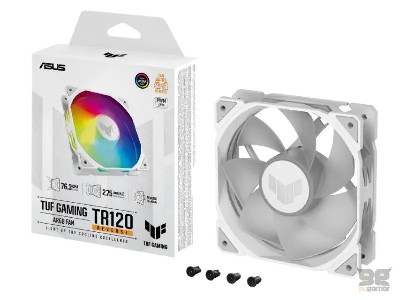 ASUS TUF GAMING TR120 ARGB REVERSE WHITE ventilator 