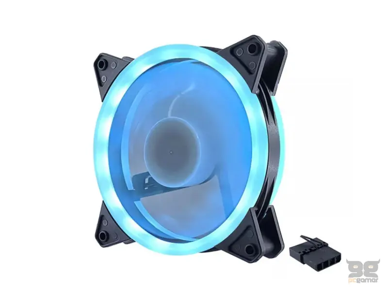 EVESKY Eclipso 120mm x 120mm x 25mm RGB (ARGB) ventilator crni 