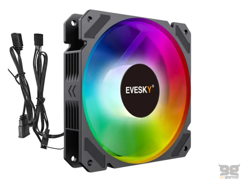 EVESKY Twilight 120mm x 120mm x 25mm RGB (ARGB) ventilator 