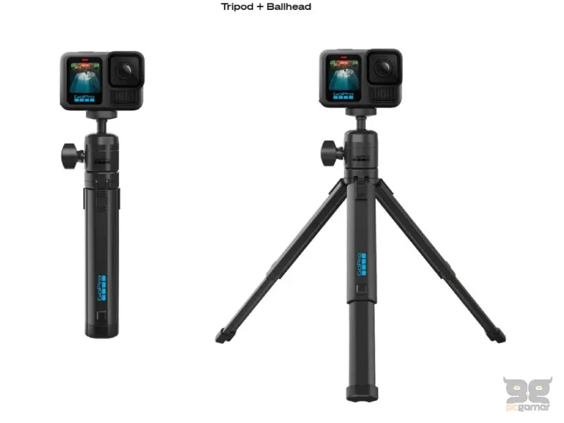 GoPro Tripod + Ball Head - Collapsible Aluminum Design, 1/4-20 Ball Head Versatility