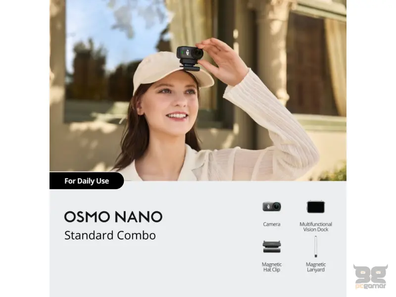 DJI Osmo Nano Standard Combo 128GB, 4K/60fps, 200-Min Extended Battery Life, Ultra-wide FOV