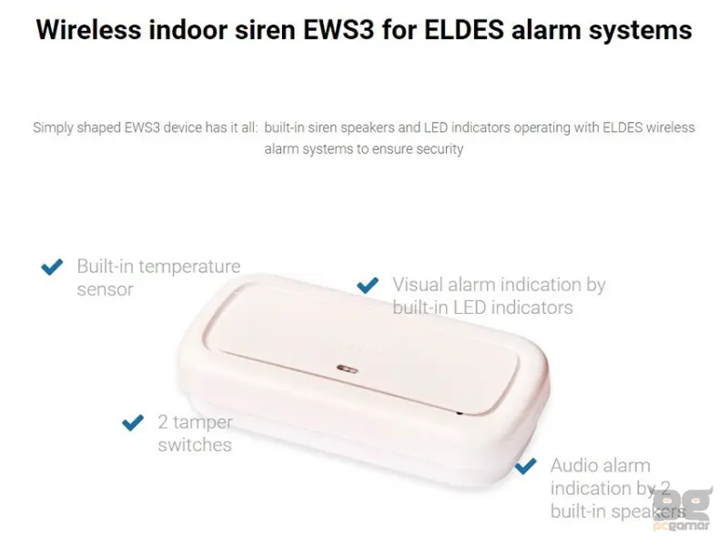 ELDES EWS3 bežična unutrašnja sirena 