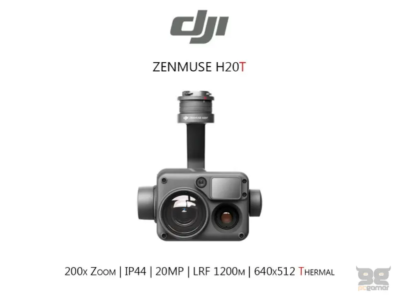 DJI Zenmuse H20T Camera, 20 MP Zoom Camera, 12 MP Wide Camera, 640x512 px Radiometric Thermal Camera