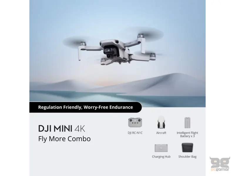 DJI MINI 4K Fly More Combo - 4K/30fps, 12MP, 4 Zoom, 31-Min Max Flight Time, 10km VT,246g, Class C0