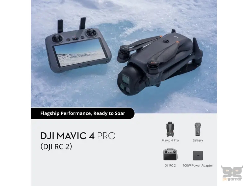 DJI Mavic 4 Pro + DJI RC 2, 100MP Hasselblad Camera, 6K/60fps HDR Video, 51-Min Flight time
