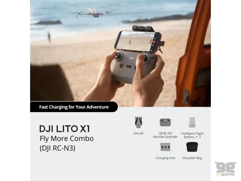 DJI Lito X1 Fly More Combo (DJI RC-N3), 4K/60fps HDR Video, 48MP, 42GB Internal Storage