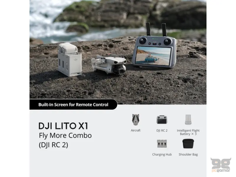 DJI Lito X1 Fly More Combo (DJI RC 2), 4K/60fps HDR Video, 48MP, 42GB Internal Storage