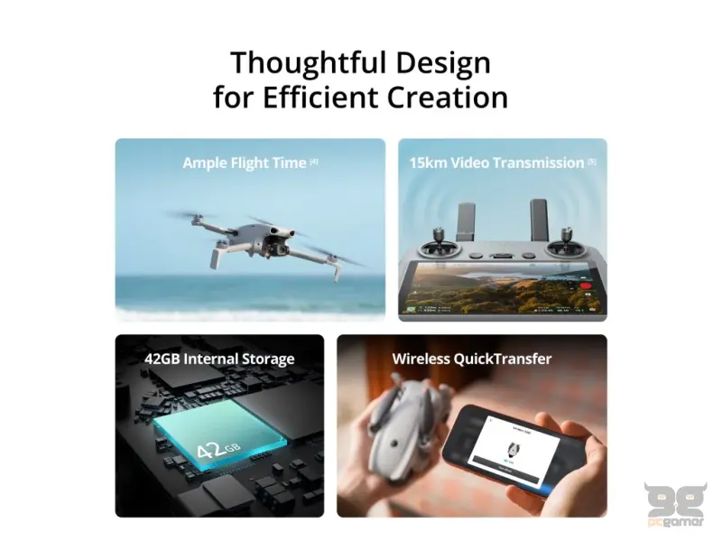 DJI Lito X1 Fly More Combo (DJI RC 2), 4K/60fps HDR Video, 48MP, 42GB Internal Storage