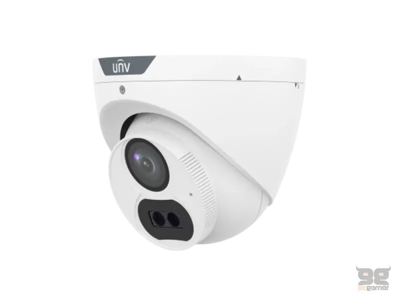 Uniview Kamera 8MP UAC-T128-ADF28MS Dome, LightHunter IR, objektiv 2.8 mm, IR domet do 40 m, ugradjen mikrofon, WDR 120 dB, napajanje 12VDC, IP67, Dozna JB03-I