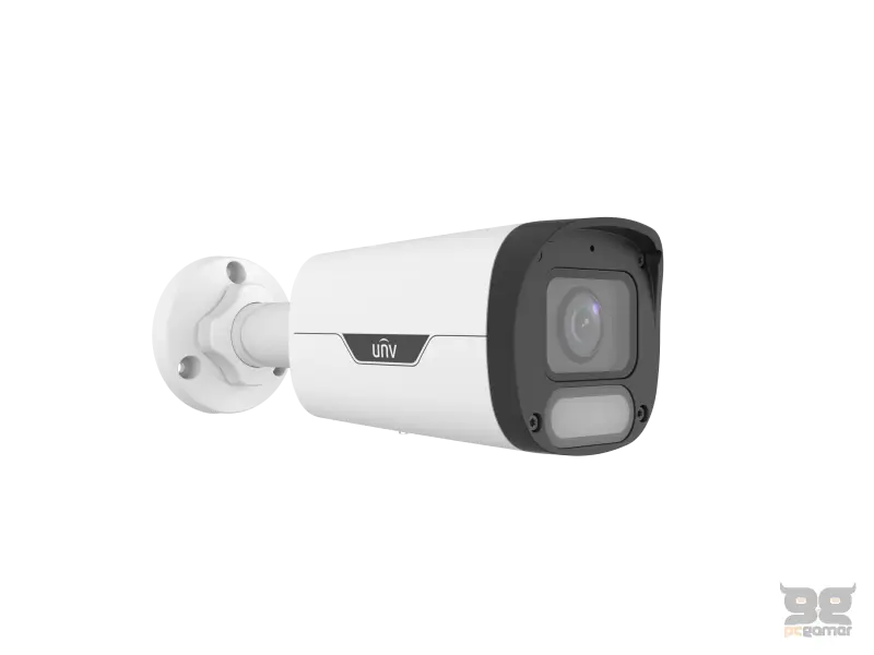 Uniview Kamera 8MP IPC2318LE-ADF28KM-WP Bullet, ColorHunter Wise-ISP Warm Light, objektiv 2.8 mm, IR/LED domet do 30 m, ugradjen mikrofon, True WDR 120 dB, PoE/12VDC, microSD do 512 GB, IP67, Dozna JB05-A