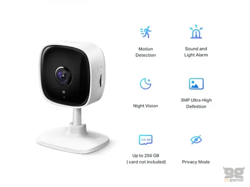 TP-LINK TAPO C110 Home Security Wi-Fi Camera, 3 MP, Ultra-High Definition Video, Up to 256 GB
