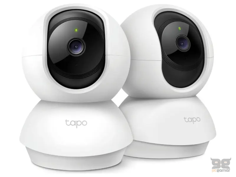 TP-LINK TAPO C210P2 Indoor 2K Pan/Tilt/Zoom Security Camera Set with Advanced Night Vision