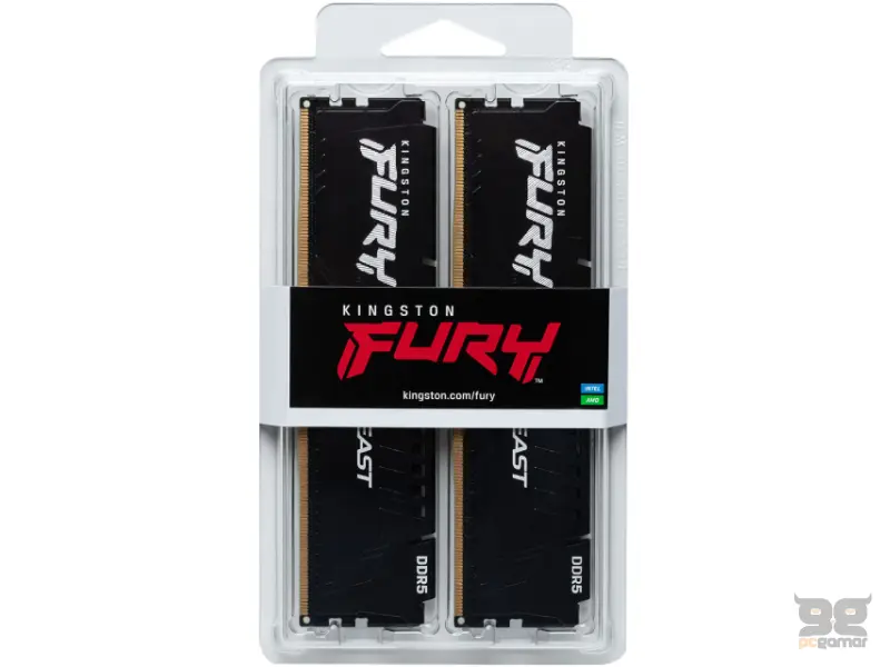 KINGSTON DIMM DDR5 64GB (2x32GB kit) 6000MT/s KF560C36BBEK2-64 FURY Beast EXPO 