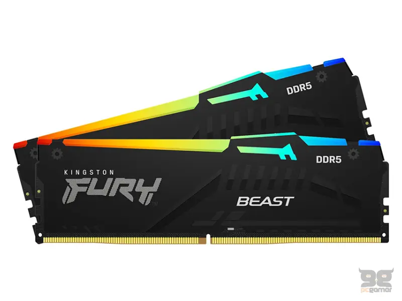 KINGSTON DIMM DDR5 64GB (2x32GB kit) 6400MT/s KF564C32BBEAK2-64 FURY Beast Black RGB EXPO 