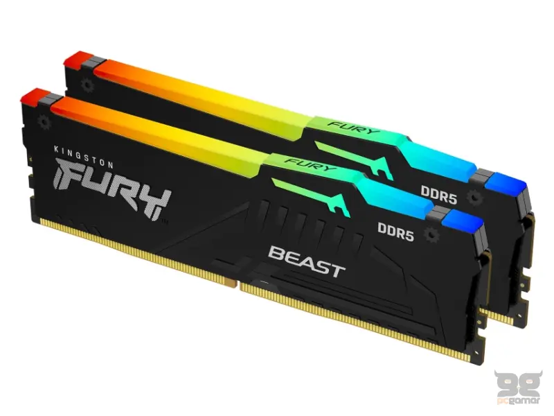 KINGSTON DIMM DDR5 64GB (2x32GB kit) 6400MT/s KF564C32BBEAK2-64 FURY Beast Black RGB EXPO 