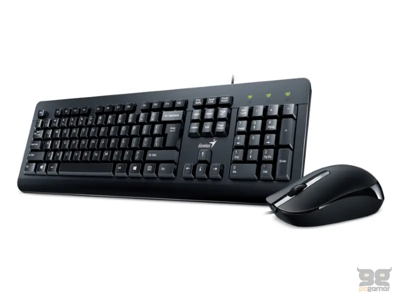 GENIUS KM-160 USB YU crna tastatura+ USB crni miš 