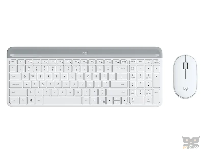 LOGITECH MK470 Wireless Desktop US bela tastatura + miš 