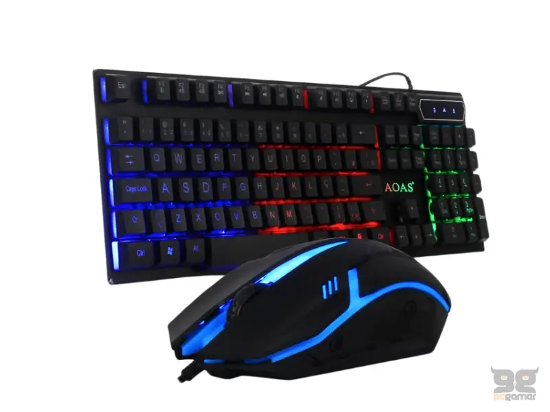 AOAS M-300 USB Gaming + USB gaming miš crni 
