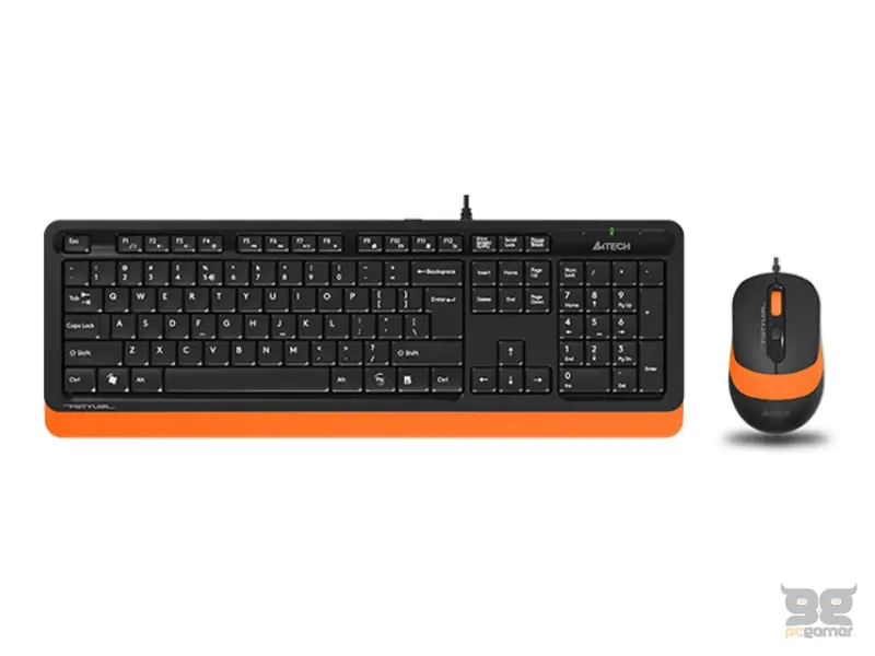 A4 TECH F1010 FSTYLER USB US narandžasta tastatura + USB narandžasti miš 