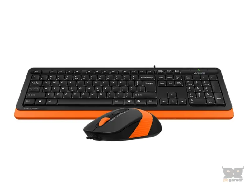 A4 TECH F1010 FSTYLER USB US narandžasta tastatura + USB narandžasti miš 