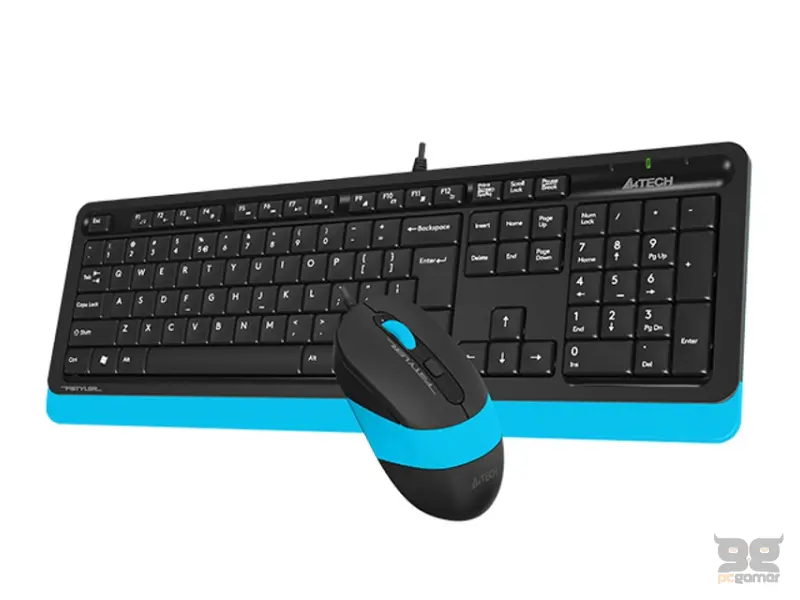 A4 TECH F1010 FSTYLER USB US plava tastatura + USB plavi miš 