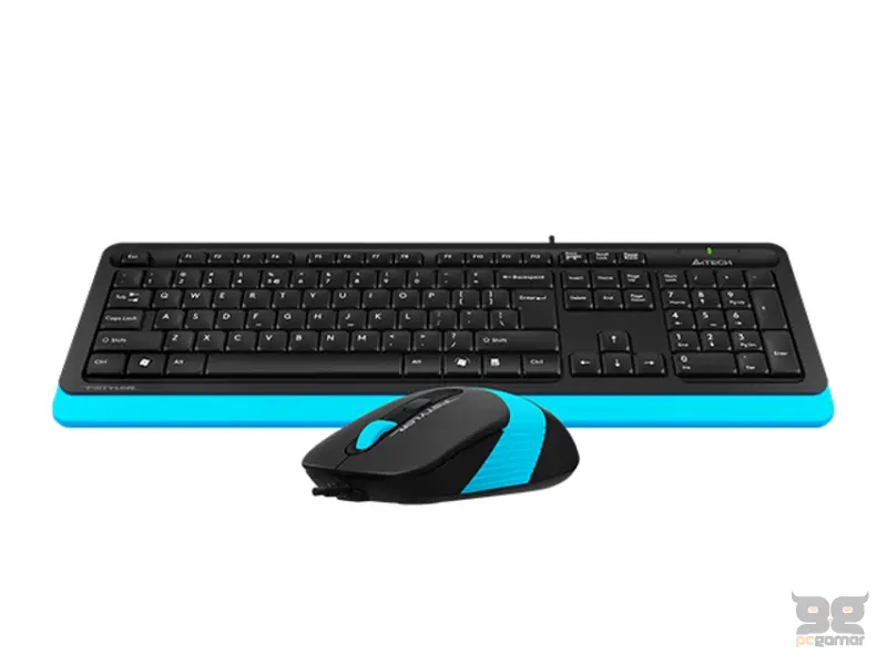 A4 TECH F1010 FSTYLER USB US plava tastatura + USB plavi miš 