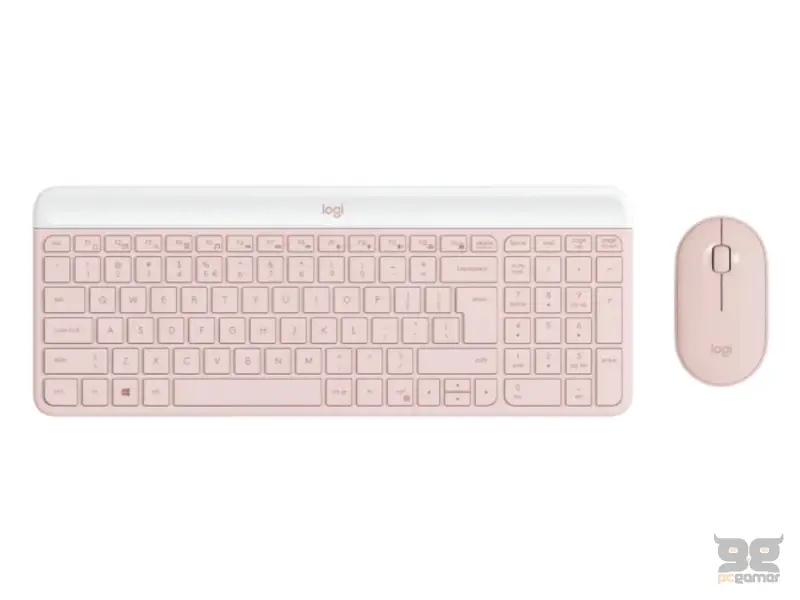 LOGITECH MK470 Wireless Desktop US Roze tastatura + miš 