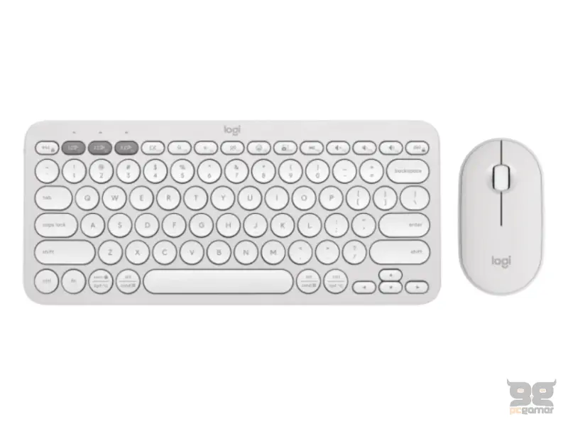 LOGITECH Pebble2 Wireless Combo US tastatura + miš bela 