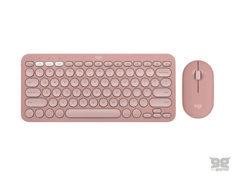 LOGITECH Pebble2 Wireless Combo US tastatura i miš roze 