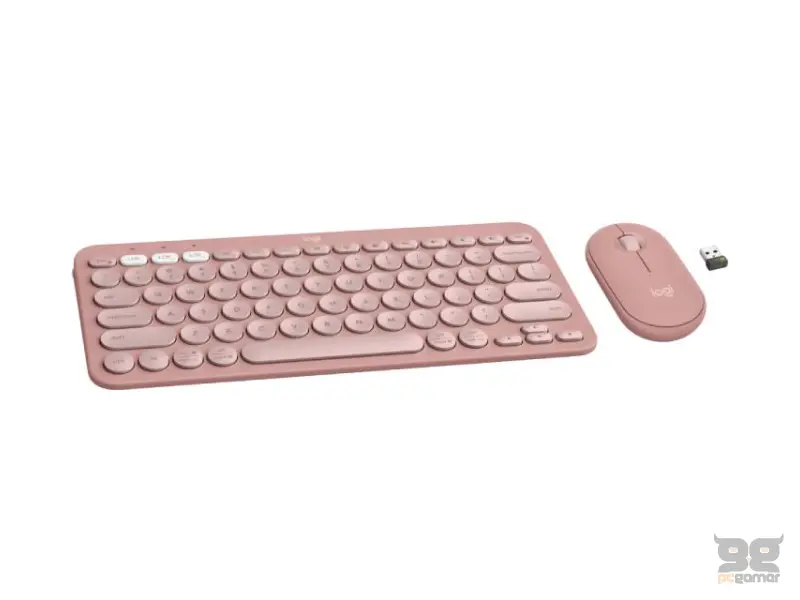 LOGITECH Pebble2 Wireless Combo US tastatura i miš roze 