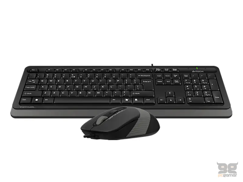 A4 TECH F1010 FSTYLER USB YU siva tastatura + USB sivi miš 