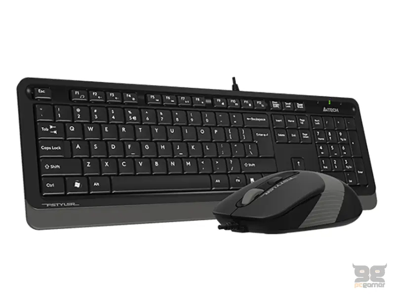 A4 TECH F1010 FSTYLER USB YU siva tastatura + USB sivi miš 