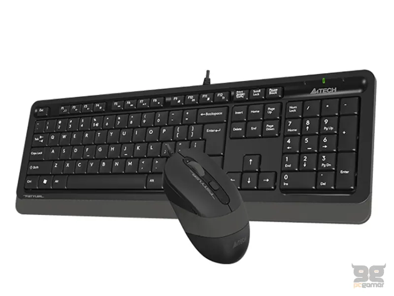 A4 TECH F1010 FSTYLER USB YU siva tastatura + USB sivi miš 