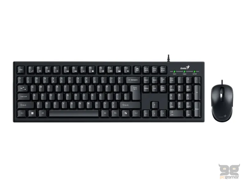 GENIUS KM-100SE USB US crna tastatura+ USB crni miš 