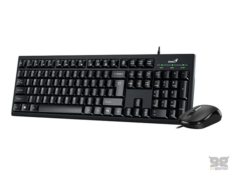 GENIUS KM-100SE USB US crna tastatura+ USB crni miš 