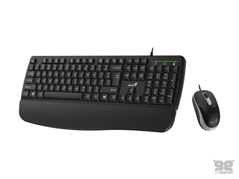 GENIUS KM-123 USB US crna tastatura+ USB crni miš 