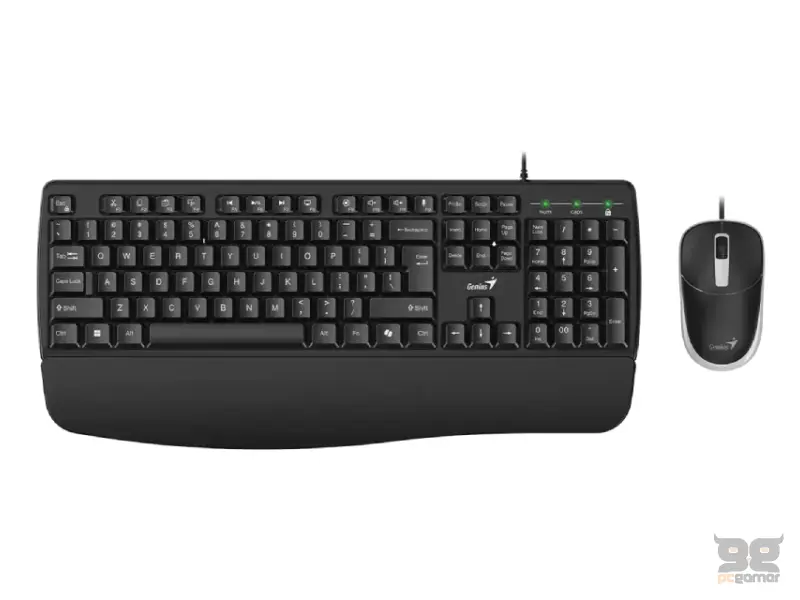 GENIUS KM-123 USB YU crna tastatura+ USB crni miš 