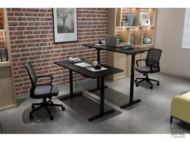 Digitus Električni okvir stola podesiv po visini, jedan motor, 2 nivoa, crni