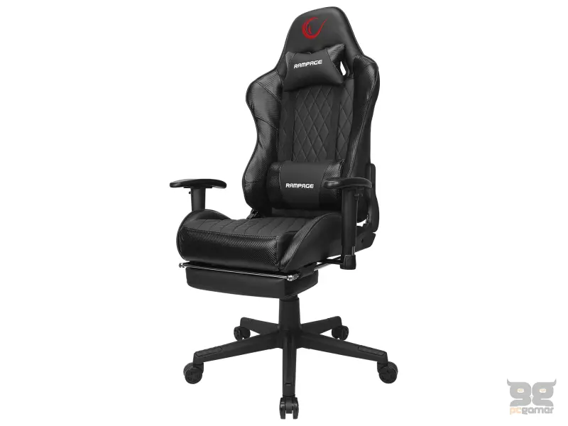 Rampage Gaming stolica KL-R71 EMPIRE with Footrest Crna
