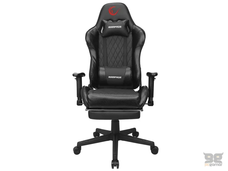 Rampage Gaming stolica KL-R71 EMPIRE with Footrest Crna