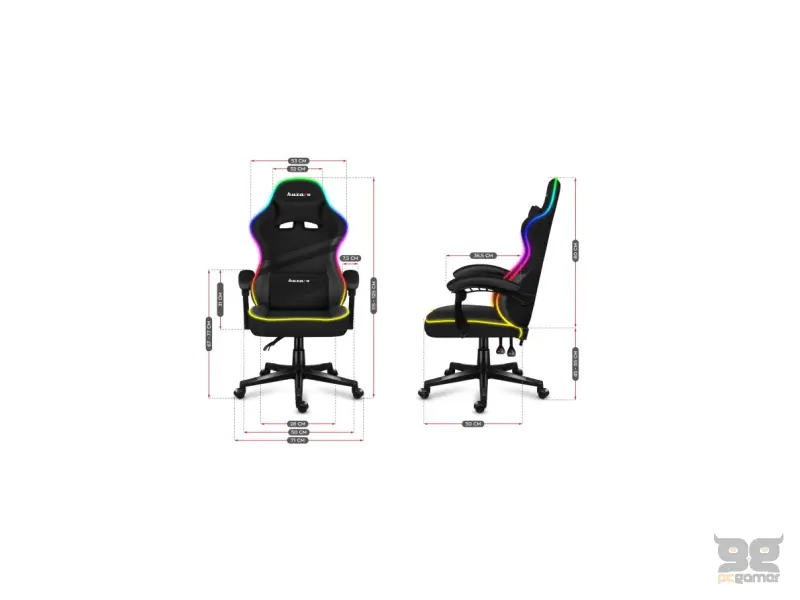 Huzaro Gaming stolica HZ Force 4.4 RGB Black