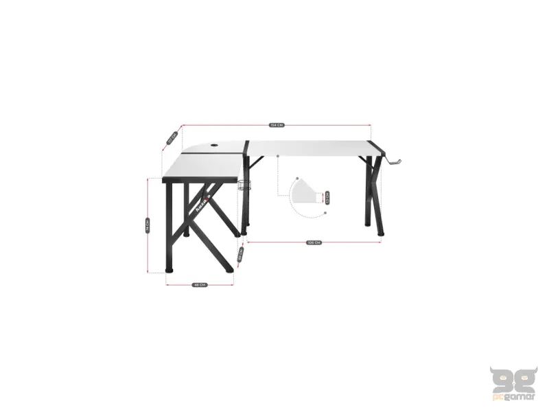 Huzaro Gaming sto HZ Hero 6.3 White