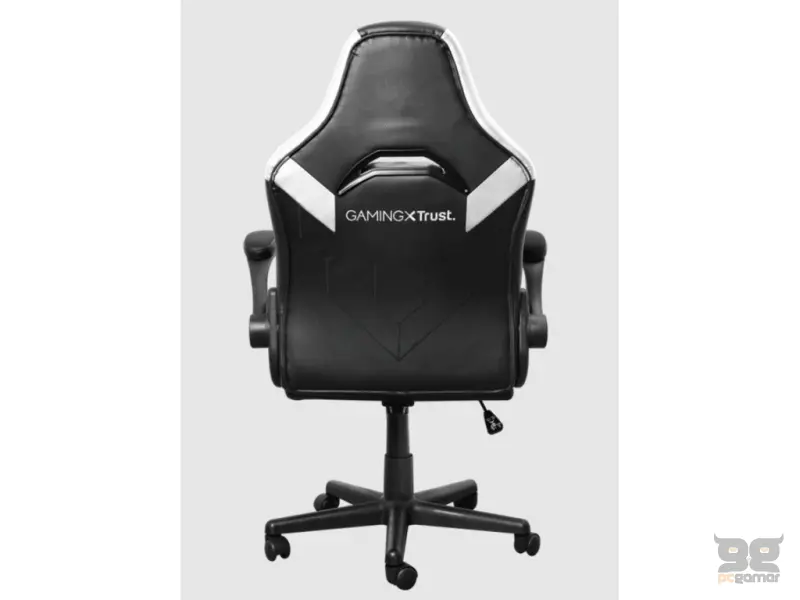 TRUST GXT 703W Riye Comfortable adjustable gaming chair,flip-up armrests, Max weight 140kg,White