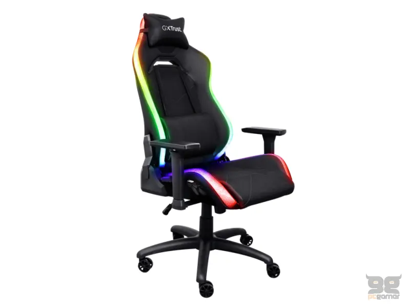 TRUST GXT 719 Ruya RGB Gaming Chair - Black, Max. weight 150 kg, Gas lift class 4
