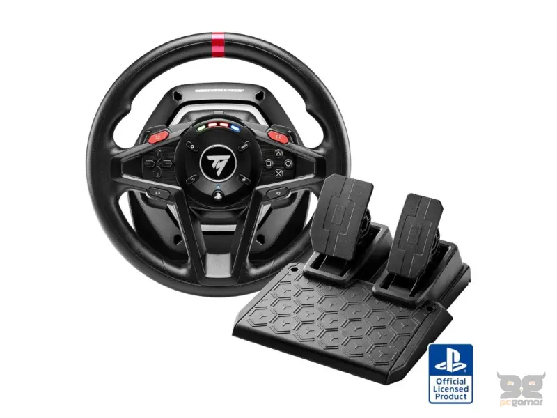 THRUSTMASTER T128 PS5/PS4/PC Gaming Steering Wheel with pedals,feedback,rotation,13 buttons, pedals